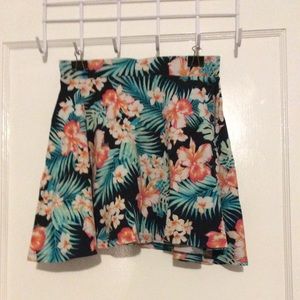 Teal Flower Skirt